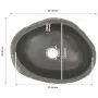 vidaXL Мивка от речен камък, овална, (29-38)x(24-31) см, снимка 5