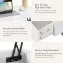 Холна маса с регулируема височина и LED осветление – бяла, снимка 6