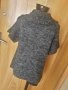 Тъмно сива вълнена жилетка и къс ръкав М/Л, снимка 3