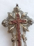 Много рядък руски филигранен кръст(сребро 84) и вграден Исус Христос изработен от чимширено дърво., снимка 4