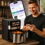 Смарт Еърфрайър , 2200W, XXL 6.5л, Wi-Fi Tuya App, 10 Програми, Неръждаема стомана, снимка 5