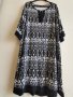 СТРАХОТНА РОКЛЯ В ЧЕРНО И БЯЛО 2XL-3XL, снимка 5