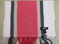 Фин шал 100% кашмир, райе бяло и  червено, Монголия, снимка 5