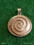 Красив ажурен сребърен медальон с формата на СПИРАЛА ювелирна изработка 30250, снимка 2