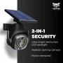 Vistrix соларна LED охранителна лампа и макетна CCTV камера с PIR сензор, IP65, черна, снимка 2
