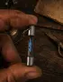 Tritium-BetaLight - Ръчно изработен Steampunk ключодържател със самосветеща тритиева ампула, снимка 3