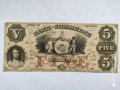 5 долара от Гражданската война на САЩ, снимка 1 - Нумизматика и бонистика - 34430341