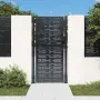 vidaXL Градинска порта, антрацит, 100x200 см, стомана, квадратен дизайн, снимка 2