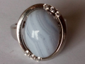 Стилен сребърен пръстен., снимка 1 - Пръстени - 44773423