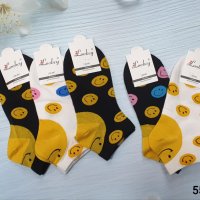 Дамски чорапи с усмиви 3539 , 10 чифта в пакет , снимка 1 - Дамски чорапи - 40089691