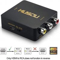 HDMI към AV видео аудио конвертор 1080P за телевизор, компютър, PS3, Blue-Ray, снимка 8 - Кабели и адаптери - 36013603