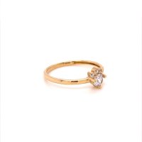 Златен дамски пръстен 1,45гр. размер:57 14кр. проба:585 модел:20066-3, снимка 3 - Пръстени - 42643891