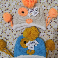 Топли бебешки шапки , снимка 2 - Бебешки шапки - 36175584