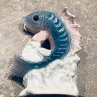 Порцеланова риба - лампа, снимка 4 - Антикварни и старинни предмети - 39311485