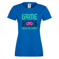 Дамска тениска Game Make Me Happy,Дамска тениска с игри,Геймс, снимка 3 - Тениски - 36190912