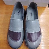 ПРОМОЦИЯ-Дамски обувки естествена кожа сиви, снимка 2 - Дамски ежедневни обувки - 44556568