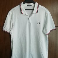 Fred Perry Polo оригинална бяла мъжка поло тениска Фред Пери XL, снимка 1 - Тениски - 42037775
