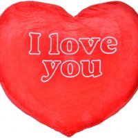 Голямо плюшено сърце тип възглавница, 80 см, снимка 1 - Романтични подаръци - 35667087