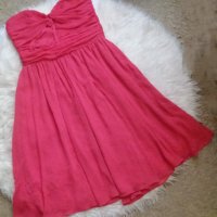 РАЗКОШНА рокля в наситен розово-цикламен цвят с бюстие в горната част, снимка 1 - Рокли - 42143147