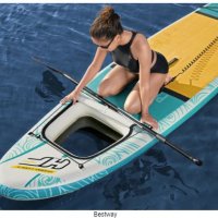 Надуваема дъска 65363 Bestway inflatable Surf Board   340x89x15 см до 150 кг Bestway padle board set, снимка 10 - Водни спортове - 36003725