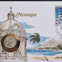 Нумизматичен плик с монета . 50 сентавос .1983 г. Никарагуа .(NUMISBRIEF), снимка 3 - Нумизматика и бонистика - 41741798