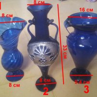 Синя ваза, снимка 7 - Вази - 27294194