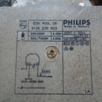 Филипс баластен дросел за лампи - PHILIPS BSX 400L 08 400W, снимка 1 - Други - 36071889