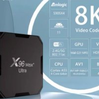 ТВ Бокс  TV Box X96 MAX+ ULTRA 32Gb S905X4 Android 11 Dual Band WiFi, снимка 1 - Плейъри, домашно кино, прожектори - 44254045