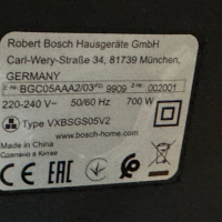 Прахосмукачка Bosch Serie 2, 700W, 1,5L, без торбичка, снимка 12 - Прахосмукачки - 44760123
