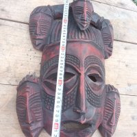 Дървена африканска маска, снимка 2 - Статуетки - 39649918