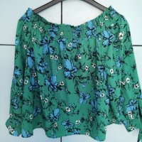 Красива синьо-зелена блузка Ginatrot, снимка 2 - Блузи с дълъг ръкав и пуловери - 41932246