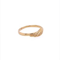 Златен дамски пръстен 1,07гр. размер:56 14кр. проба:585 модел:19563-1, снимка 3 - Пръстени - 42236897