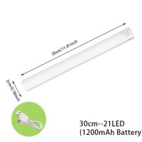 Лед Лампи със Сензор и зареждащи се батерии-30 см., снимка 2 - Соларни лампи - 44350987