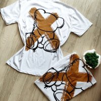 памучни дамски тениски с гумирано лого , снимка 5 - Тениски - 44293474