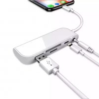 Lightning към SD/TF, 3,5 mm, USB 3.0 порт, двупосочен трансфер на данни, PD Charging, снимка 4 - Аксесоари за Apple - 40102987