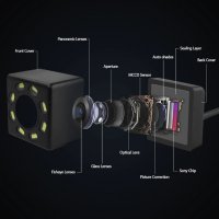 8LED Универсална камера за задно виждане с нощен режим LED, снимка 8 - Аксесоари и консумативи - 34580438