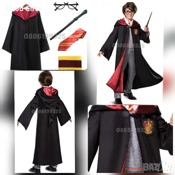 Детски костюм на Хари Потър Harry Potter костюм с аксесоари , снимка 1