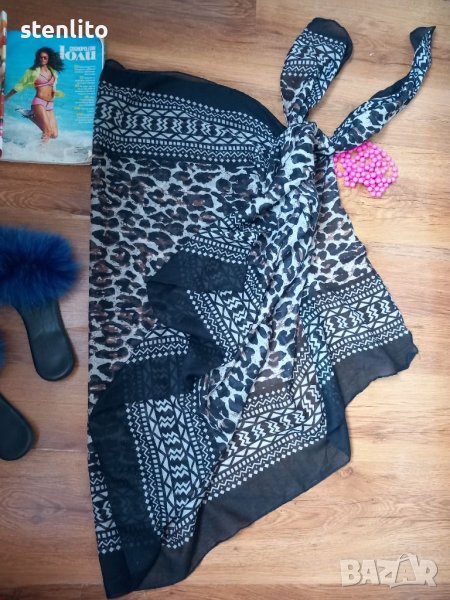 Плажен шал/парео леопардов принт, снимка 1