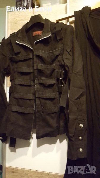 уникално сайбър пънк готик яке сако Tripp NYC тип Royal Bones/Criminal Damage кiатарами, снимка 1