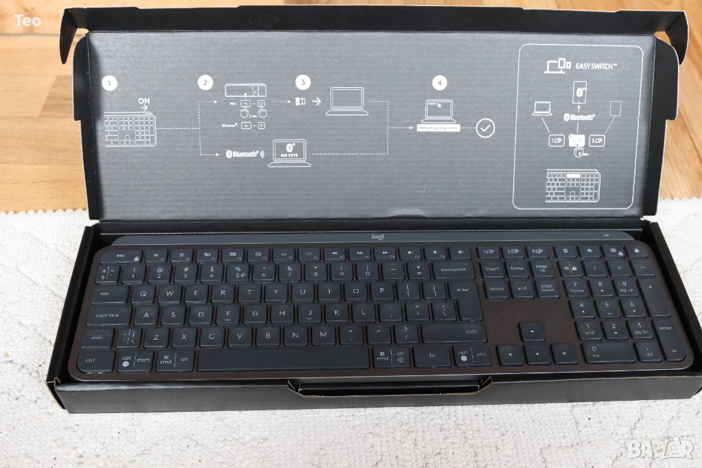 Клавиатура Logitech MX Keys S, US, Graphite 3 бр., снимка 1