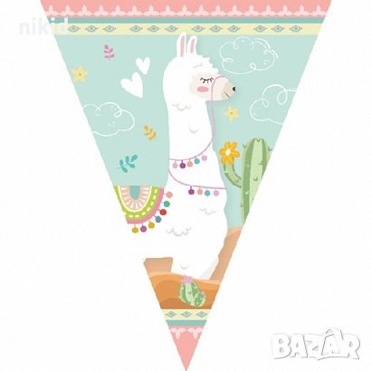  Лама 11 бр Парти Гирлянд Знаменца Флаг Банер флагчета, снимка 1