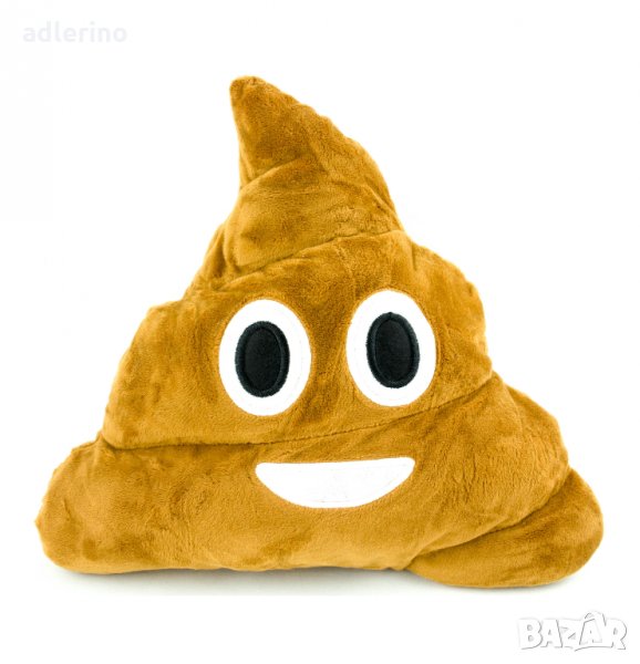 Emoji Емоджи - Смайли декоративна възглавница Усмихната купчинка, възглавничка емотикон, снимка 1