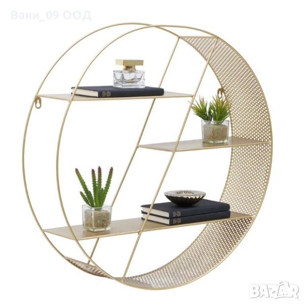 Кръгла метална стенна етажерка, снимка 1