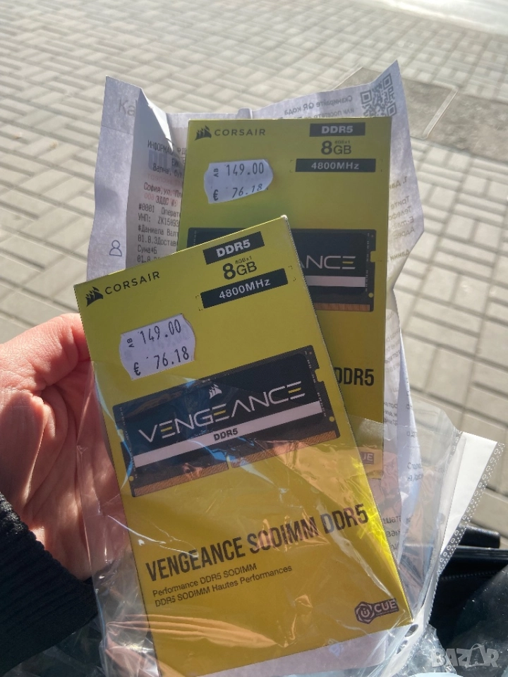 Рам памети RAM ddr5 Corsair vengeance 8GB 4800, снимка 1