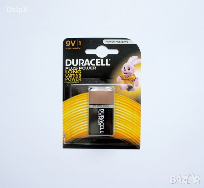 Алкална батерия DURACELL 9V 6LF22 (MN1604), снимка 1