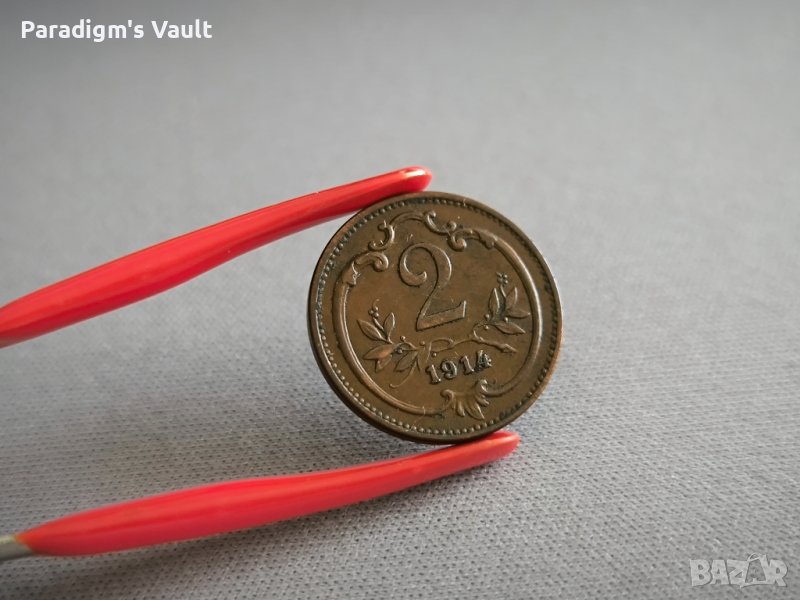 Монета - Австро-Унгария - 2 хелера | 1914г., снимка 1