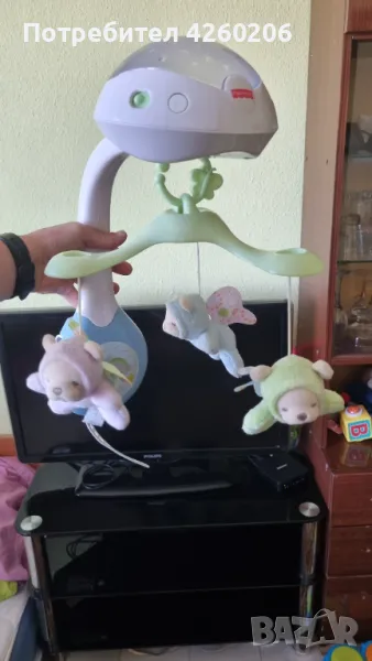 Бебешка светеща музикална въртележка, снимка 1