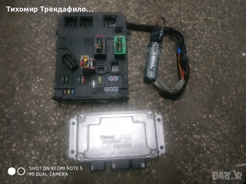 Ecu 0261207318 ,0 261 207 318, 9653492680, BSI E01-00 9658667580 , S118085320 E, комплект с ключ и п, снимка 1