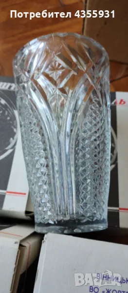 стара руска ваза старинна кристална ваза стар руски кристал , снимка 1
