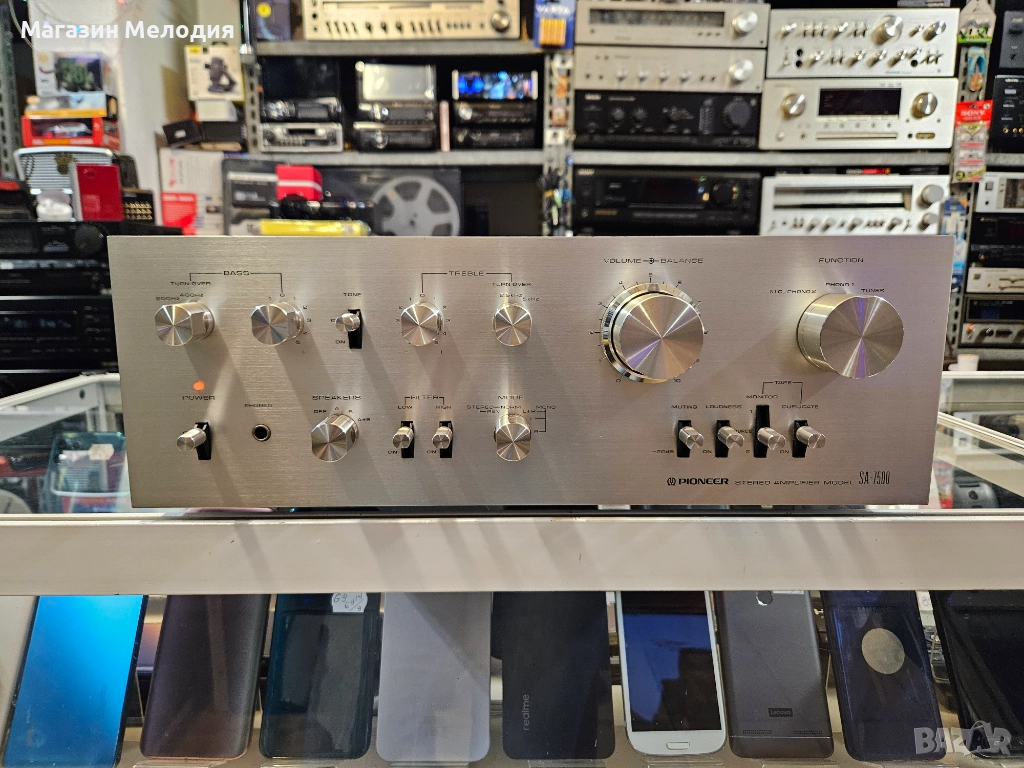 Уникален усилвател Pioneer SA-7500 Рядък и много красив модел. В отлично техническо и визуално състо, снимка 1